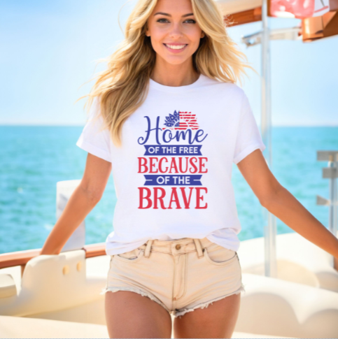 Home of the free flower Unisex t-shirt